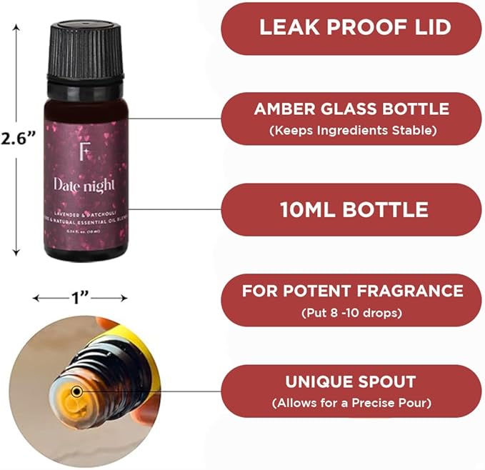 Folkulture Essential Oils for Diffuser for Home | Set of 4 Pure Essential Oil Set | Diffuser Oils Scented | Essential Oils for Candle Making - Lavender Oil, Jasmine Essential Oil for Relaxation