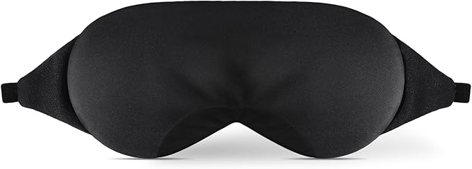 Cool Touch Sleep Mask for Side Sleepers Men & Women&Girl, Eye Mask with Memory Foam Nose Padding, Ultra Soft Blockout Eye Shade Cover, Cotton Sleep Mask for Sleeping, Travel, Nap (Black)
