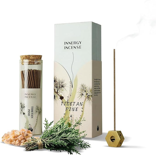 Purify & Center - Innergy Tibetan Pine Incense Sticks, Natural Mountain Herbs for Space Cleansing, 150 Sticks