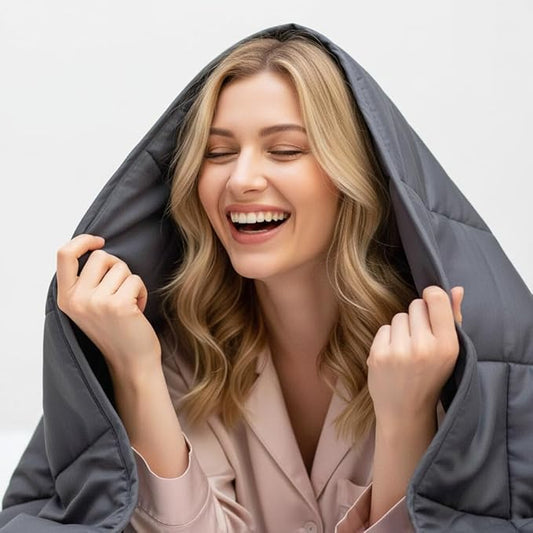Hillhub Weighted Blanket for Adults, Multiple Sizes for Weight 30-350 lbs, Machine Washable, Soft Thick & Breathable for All-Season (48" * 72" - 10 LBS)