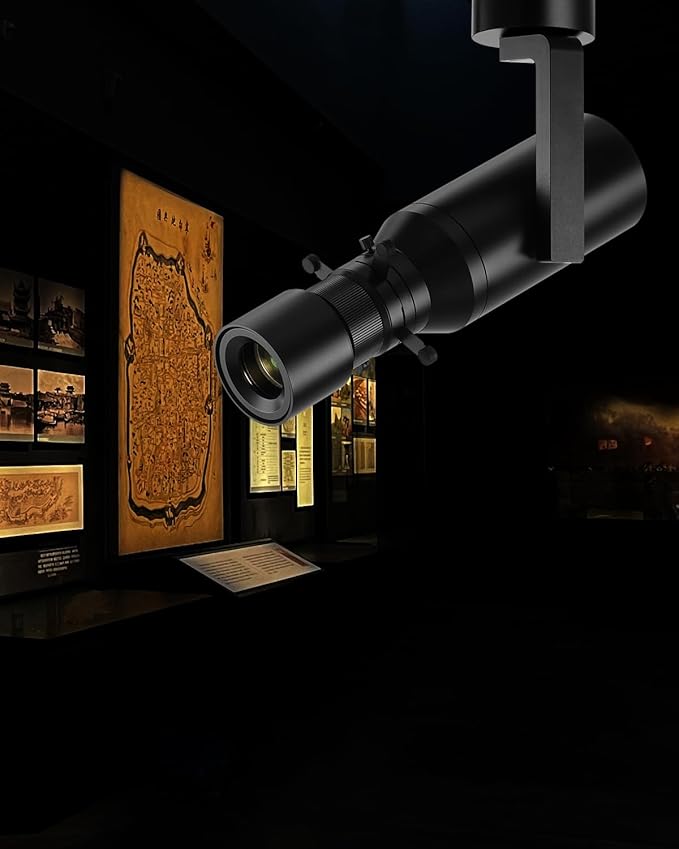 LED Dimmable Ceiling Spotlight, 18W Adjustable Aperture Shape Light, Ceiling Mounted Directional Spot Light for Museum Art Gallery Exhibition Art 3000K