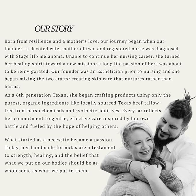 Organic Grass‑Fed Beef Tallow Moisturizer – Face, Body & Hands – Natural Eczema Relief