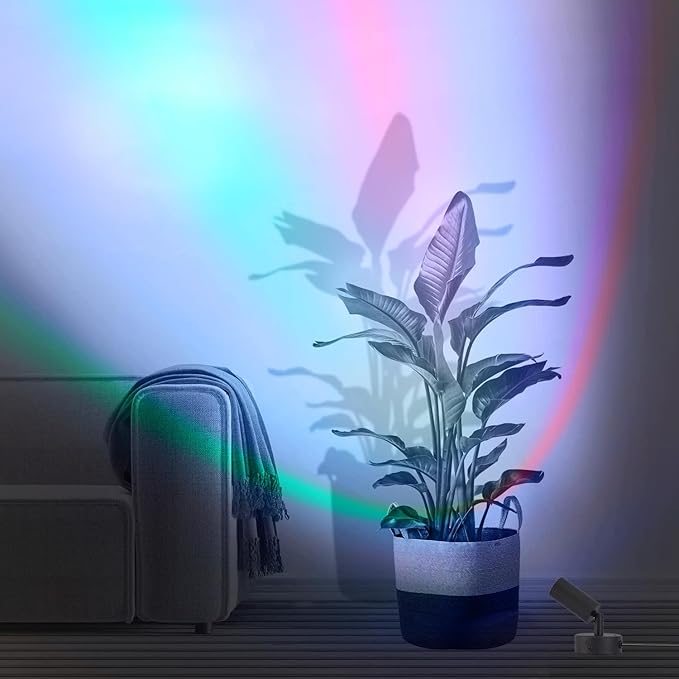2 Pack LED Spot Lights Indoor Spot Lights Indoor Accent Lighting, RGBW Color Changing Up Lights Indoor Remote Control Plant Spotlight Decorative Lights (Black)