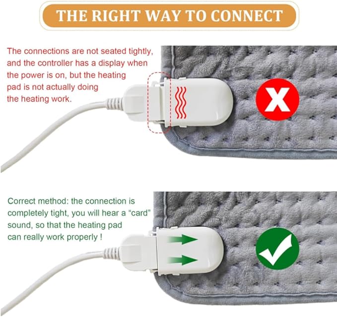 Extra Large Heating Pad - 20"x40" Heating Pad for Back Pain Relief & Period Cramps -10 Heat Settings & 3 Timing Options, Soft Machine Washable Fabric- Heat pad for Back, Shoulder, Neck, Abdomen, Legs