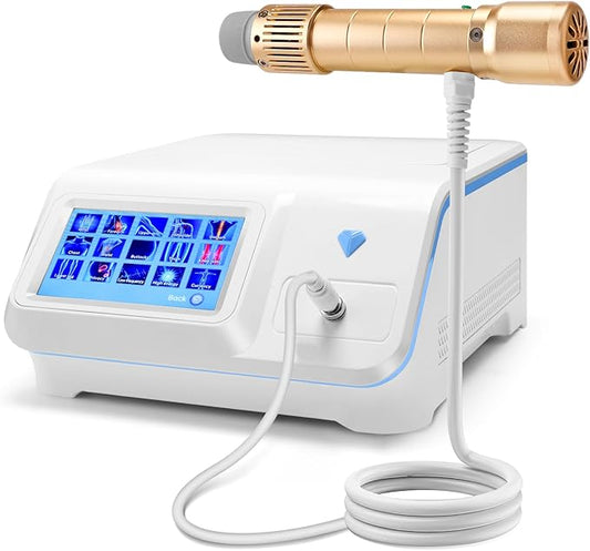 Shockwave Therapy Machine,Extracorporeal Shockwave Therapy Machine,Shockwave Deep Muscle Massager for Pain Relief Muscle Relaxed（White）
