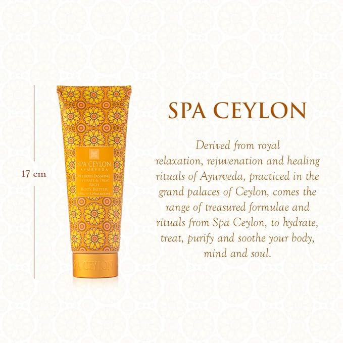 SPA CEYLON Neroli Jasmine Hydrate And Treat Rich Body Butter | Intense Moisture | Skin Softening | Floral Fragrance | Skin Rejuvenation