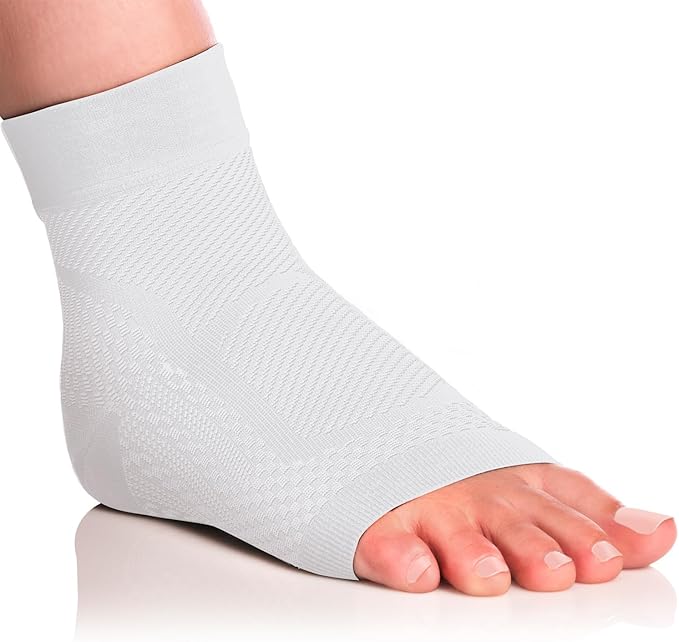 TechWare Pro Ankle Brace Compression Sleeve - Plantar Fasciitis Sock. Relieves Achilles Tendonitis. Foot Arch Support Reduces Joint Pain, Swelling & Heel Spur Pain. Injury Recovery Braces for Sports