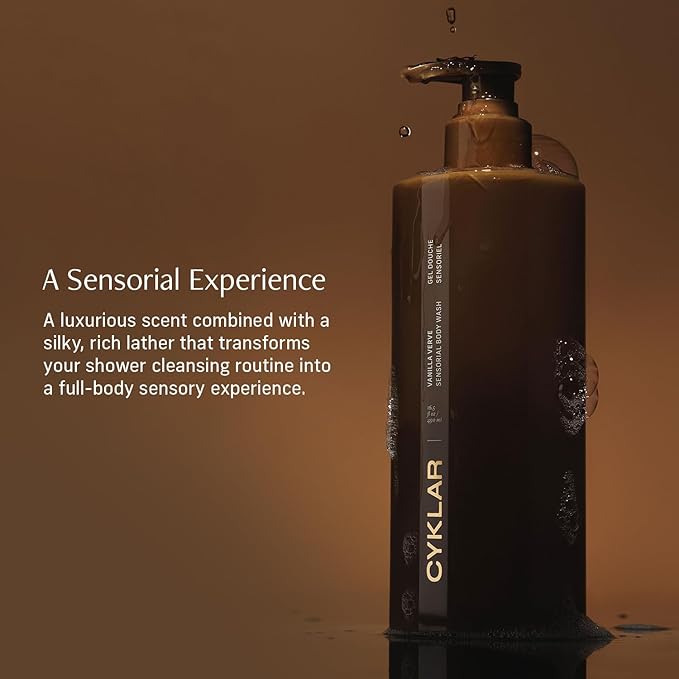 Sensorial Body Wash. Vanilla Verve Hydrating Cleanser with Moisture Locking Multi-Oil Complex, Sodium PCA and Glycerin. Nourishing Shower Gel for Women and Men, 16.5 Fl Oz Luxury Bodywash