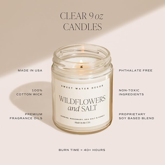 Sweet Water Decor Mulled Cider Candle - Fall Scented with Cinnamon, Icing and Cinnamon Buttery Pastry for Home - Fall Soy Candle with 40 Hours Burn Time - 9Oz Gold Lid Clear Jar Mulled Cider Scents