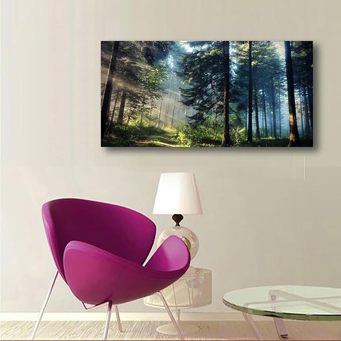 Tree Wall Art Canvas-Beautiful Landscape Wall Art for Living Room,Bedroom and Office-Large Tree Pictures Wall Decor 28x57 Inches-Vibrant and Colorful Wall Painting-Artwork for Walls and Home Decor