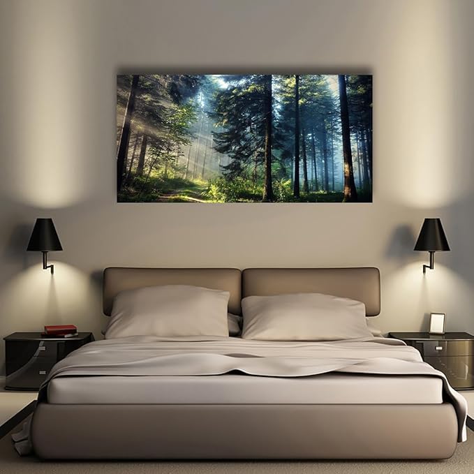 Tree Wall Art Canvas-Beautiful Landscape Wall Art for Living Room,Bedroom and Office-Large Tree Pictures Wall Decor 28x57 Inches-Vibrant and Colorful Wall Painting-Artwork for Walls and Home Decor