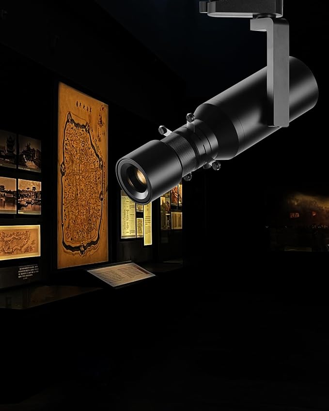 LED Track Light Head, 18W Shapeable Light, Adjustable Directional Aperture Shape for Museum Art Gallery Exhibition Art Picture 4000K