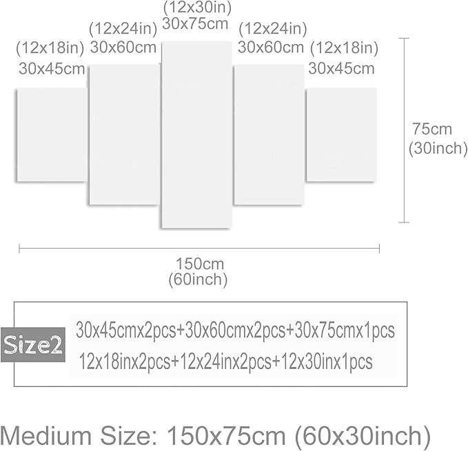 LUDUHU Love Sanctuary Canvas Print Wall Art - 5 Pieces Sweet Home Sign Wall Art,white Home Sweet Heart Painting,modern Family Wall Decor (F,Oversize 60x30inch)