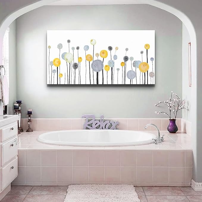 MHARTK66 Large Canvas Wall Art - Living Room, Bedroom, Office, Kitchen Decor - Abstract Watercolor Wall Painting Prints - 30x60 in