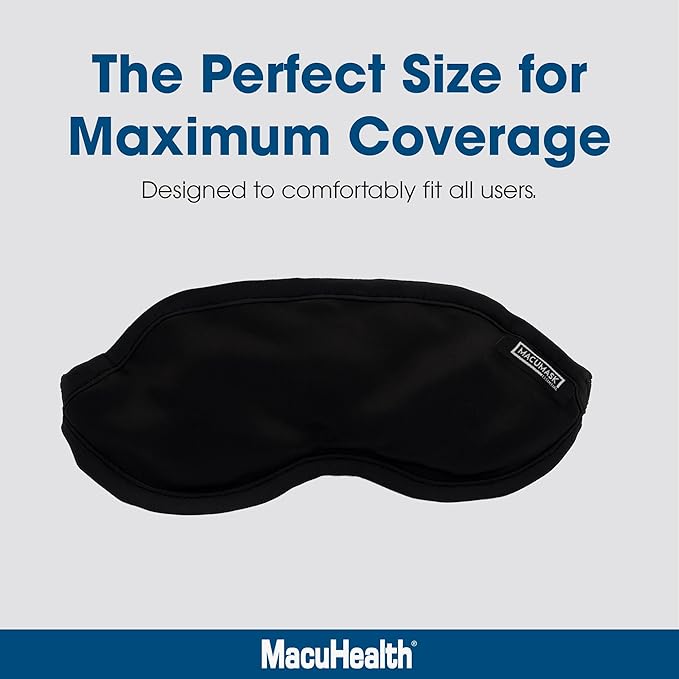 MacuHealth MacuMask Essential - Moist Heat Eye Compress for Dry Eyes, Blepharitis, MGD & Digital Eye Strain, Adjustable Strap, SterilEyes Technology, Microwave & Freezer Safe, Hot or Cold Compress