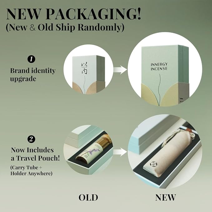 Calm & Meditate - Innergy Patchouli Incense Sticks, Natural Herbal Blend Grounding Incense