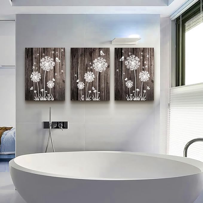 DZRWUBHS Large Canvas Wall Art For Living Room Modern Wall Decor For Bedroom Office Wall Decorations Abstract Wood grain dandelion Wall Paintings Hang Pictures Artwork Room Art Prints Home Decor