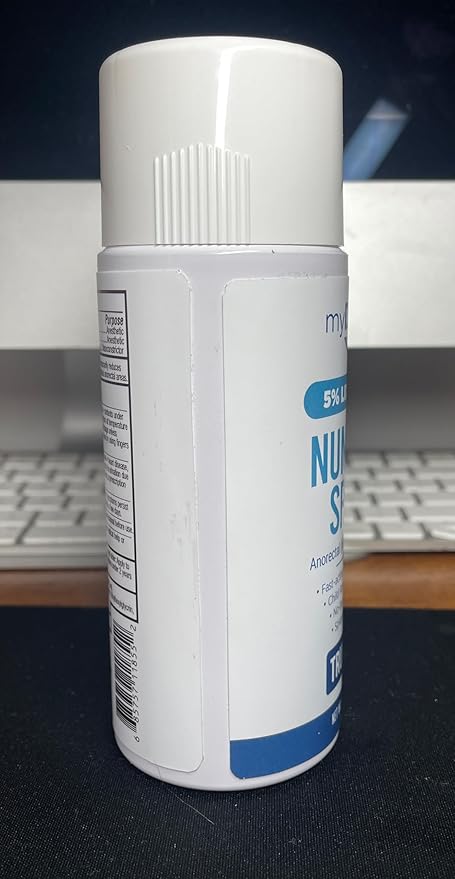 Myderm Medical Numbing Spray - 4.5oz - Maximum Strength 5% Lidocaine with Phenylephrine HCl and Witch Hazel - Fast-Acting Reliever with A Touch-Free Application - First Aid Supplies - Made in USA