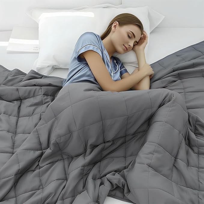 Hillhub Weighted Blanket for Adults, Multiple Sizes for Weight 30-350 lbs, Machine Washable, Soft Thick & Breathable for All-Season (60" * 80" - 15 LBS)