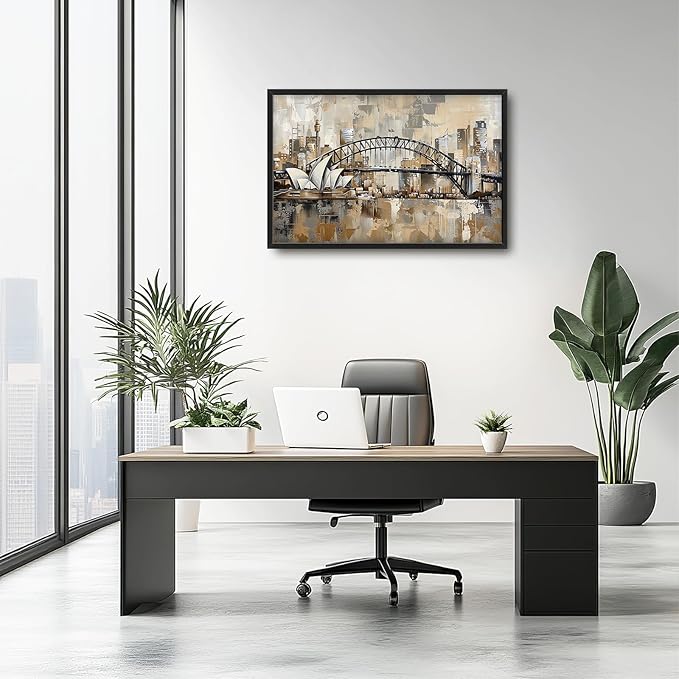 Sydney Large Canvas Wall Art Australia Decorations Pictures Wall Decor Framed Canvas Prints Artwork Paintings Home Office Decorations for Living Room Bedroom Dinning Room Corridor 36"x24"