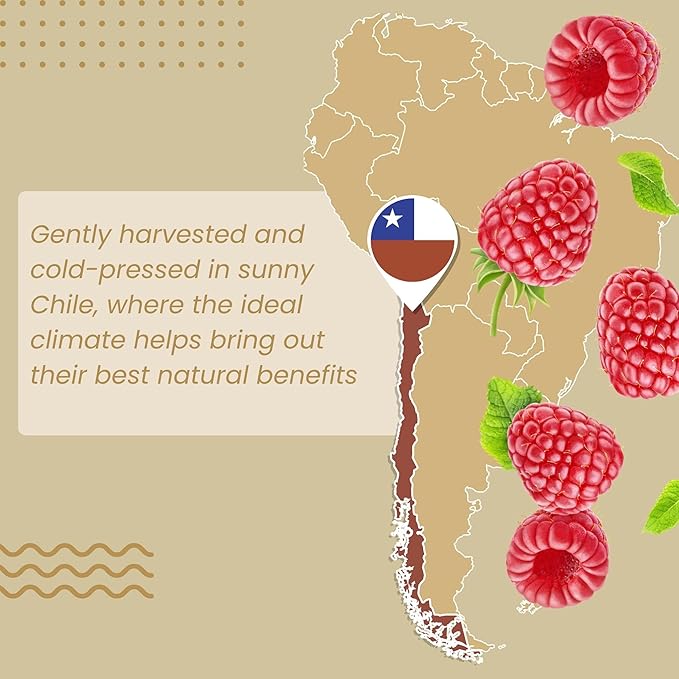 Best Nature's Cosmetics Red Raspberry Seed Oil – 100% Pure, Organic, Cold-Pressed – Natural Face & Hair Moisturizer – Rich in Vitamin E, Omega 3 – Anti-Aging Skincare – 1 fl oz / 30 ml