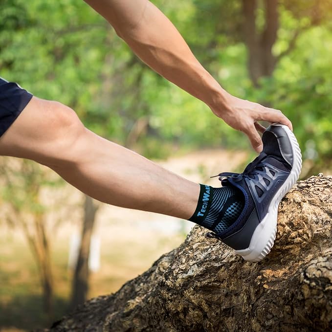 TechWare Pro Ankle Brace Compression Sleeve - Plantar Fasciitis Sock. Relieves Achilles Tendonitis. Foot Arch Support Reduces Joint Pain, Swelling & Heel Spur Pain. Injury Recovery Braces for Sports