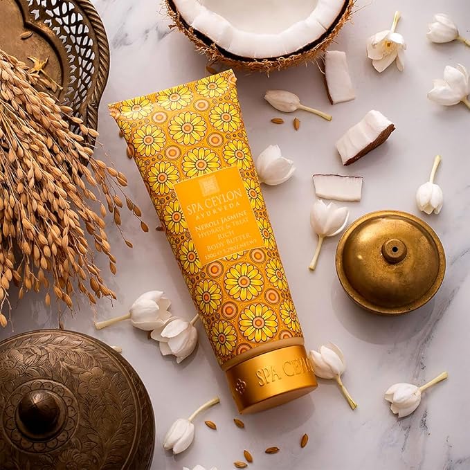 SPA CEYLON Neroli Jasmine Hydrate And Treat Rich Body Butter | Intense Moisture | Skin Softening | Floral Fragrance | Skin Rejuvenation