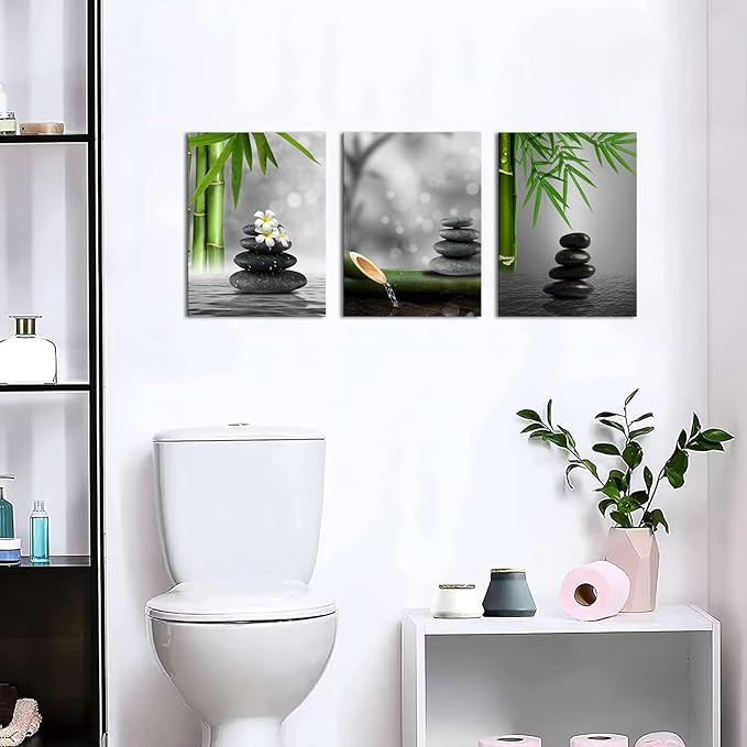 YeiLnm Zen Wall Decor Minimalist Pictures for Spa 12x16 inches