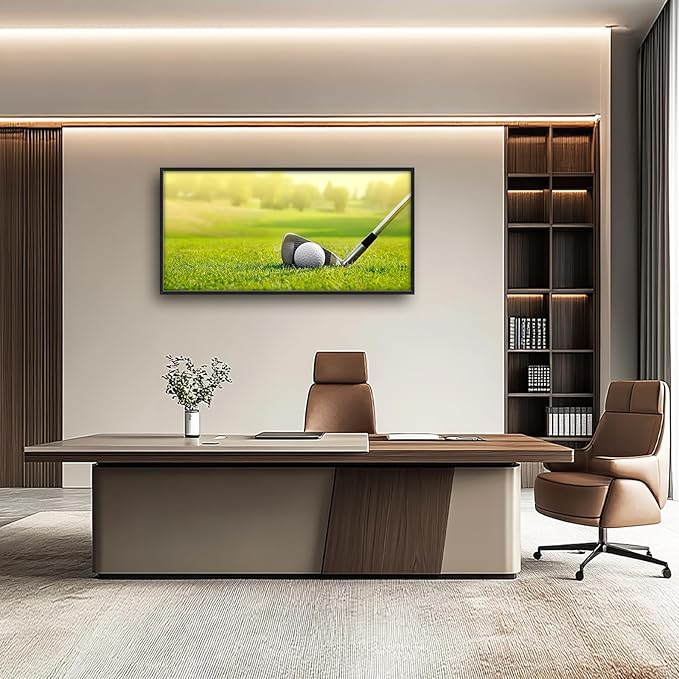 Large Golf Framed Wall Art for Living Room Golf Course Pictures Wall Decor Golf Sports Canvas Print Painting Artwork Modern Home Decorations for Bedroom Office 60x30 inch