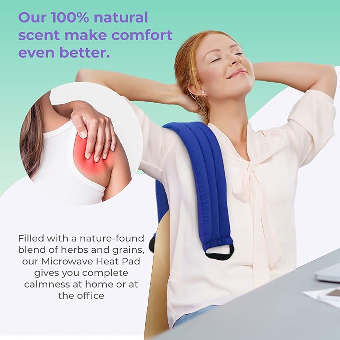 Microwavable Heating Pads for Lower Back, Neck, and Shoulder Pain Relief - Moist Microwave Heating Pad for Muscles and Joints - Microwave Hot Pack Heat Pad for Cramps