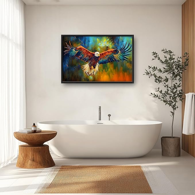 Bald Eagle Wall Art Eagle Pictures Wall Decor Framed Canvas Prints Artwork Paintings Home Office Decorations for Living Room Bedroom Dinning Room Corridor 36"x24"
