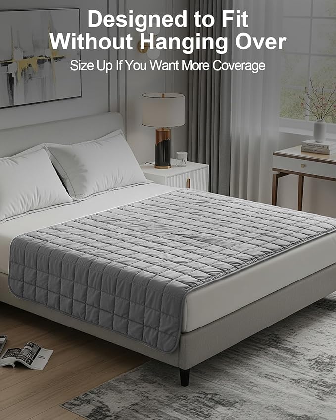 Weighted Blanket 15lbs 60"x80" Queen Size for Adults, Heavy Throw Blanket with Premium Glass Beads, Machine Washable Soft & Breathable All-Season Comfort (60" x 80" 15 lbs)