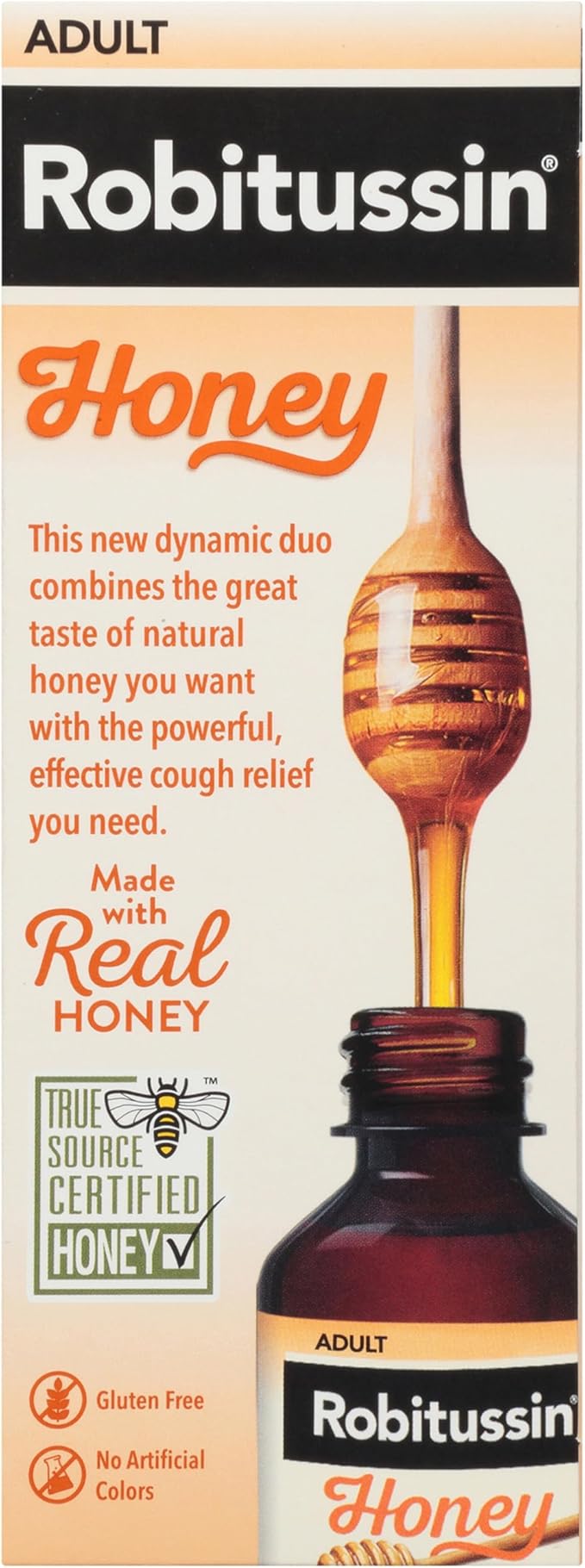 Robitussin Maximum Strength Honey Cough Plus Chest Congestion DM, Cough Medicine for Cough and Chest Congestion Relief Made with Real Honey for Flavor - 8 Fl Oz x 2