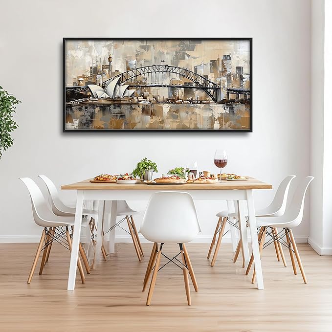 Sydney Large Canvas Wall Art Australia Decorations Pictures Wall Decor Framed Canvas Prints Artwork Paintings Home Office Decorations for Living Room Bedroom Dinning Room Corridor 60"x30"