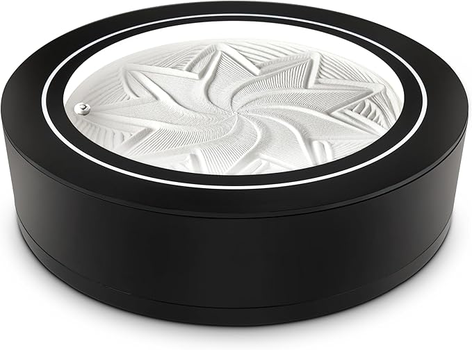 Homedics 11” Drift Sandscape, Compact Size, Zen Garden, Meditation Accessories, Decorative Sandscape, Smart LED Lighting, Wi-Fi Enabled (Black)