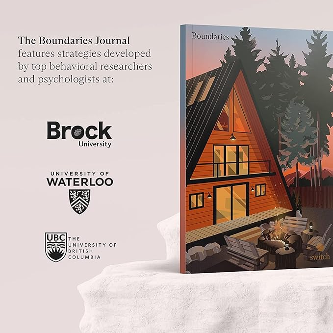 Switch Research Boundaries Journal - Psychologist Recommended Journal - Science Backed Self Care Journal - Charming Design for Women