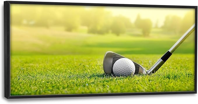 Large Golf Framed Wall Art for Living Room Golf Course Pictures Wall Decor Golf Sports Canvas Print Painting Artwork Modern Home Decorations for Bedroom Office 60x30 inch