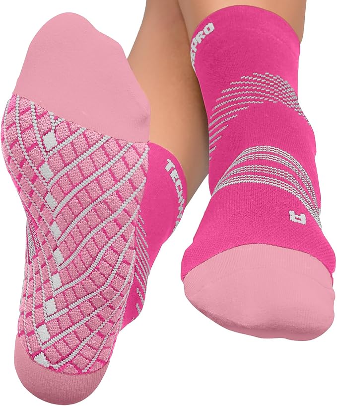 TechWare Pro Plantar Fasciitis Socks – Cushion Ankle Compression Socks Women & Men. Achilles Tendonitis Brace & Arch Support