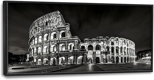 Italy Wall Art Colosseum Pictures Wall Decor Plane Pictures Extra Large Ancient Rome Decor Canvas Prints Artwork Paintings Home Office Decorations for Living Room Bedroom Dinning Room 60"x30"