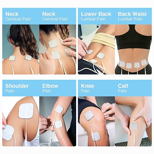 TENKER TENS Unit Replacement Pads 2x2" Reusable TENS Electrode Pads - 20PCS 3rd Gen Latex-Free Self-Adhesive Electrotherapy Patches Compatible with AUVON, Etekcity, Nicwell Care TENS