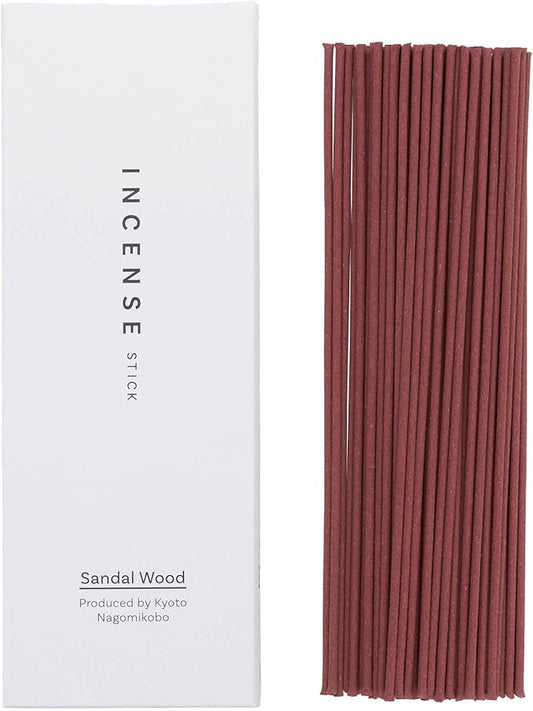 Kyoto Sandalwood Incense Sticks - Japanese Temple Aroma, Ideal for Relaxation & Meditation, Approx. 60 Sticks (0.044 Pounds) - Premium Quality Incense for Spiritual & Home Use incienso Nagomikobo