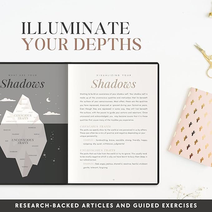 Shadow Work Journal & Workbook (Premium) for Personal Growth, Healing - Guided Audio, Exercises for Self-Reflection, Inspired by Carl Jung, Mindfulness & Mental Health