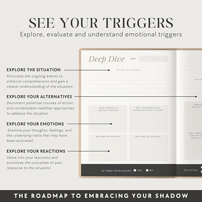 Shadow Work Journal & Workbook (Premium) for Personal Growth, Healing - Guided Audio, Exercises for Self-Reflection, Inspired by Carl Jung, Mindfulness & Mental Health