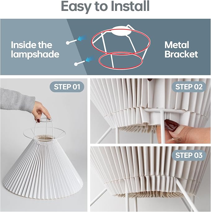 Elegant 45° Rotatable Ceramic Table Lamp (A15 Bulb Included), Pleated Flexible Light, Angle Control for Home, Office, Bedroom Decor - Modern Stylish Desk Lamp, White