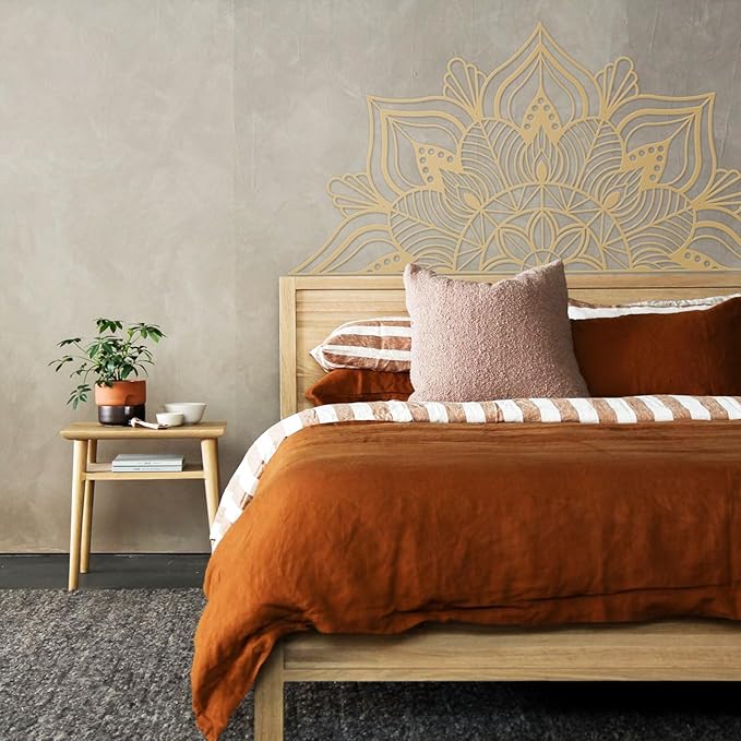 Resama Large Metal Mandala Wall Art, Unique Lotus Flower Wall Decor Artwork, Suitable for Office and Home Indoor and Outdoor Decoration (Gold)