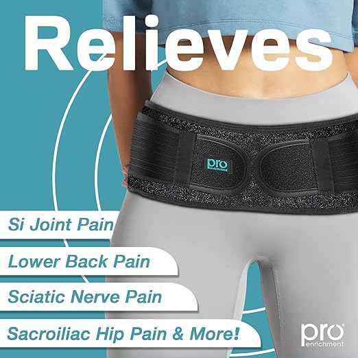 Sacroiliac Patented SI Belt – Sciatica Nerve Pain Relief, Gold Standard for Supporting Pelvis, Back, and Lower Back Pain (XL-XXL)