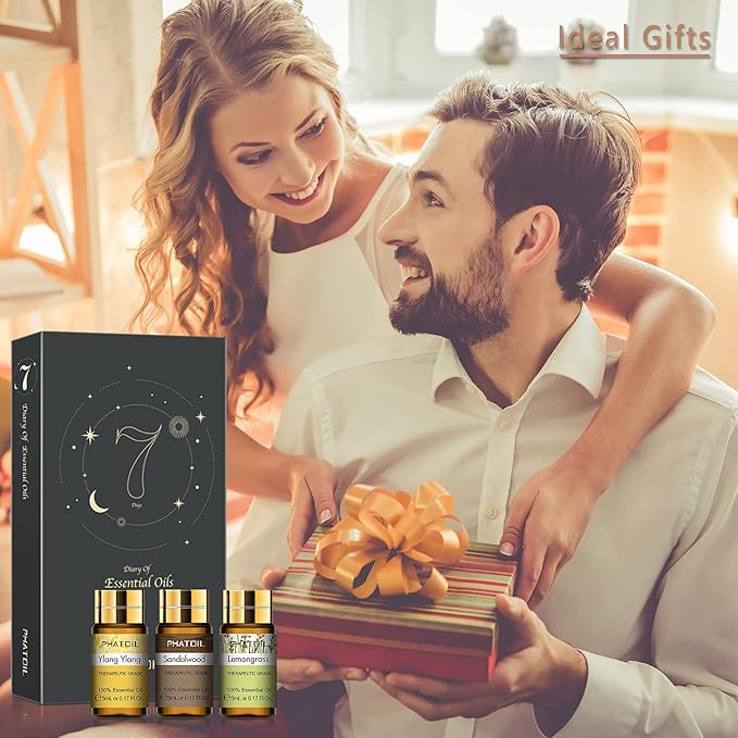 Essential Oils Gift Set 15 x 5ml, Pure Essential Oil Aromatherapy Oil for Skin Care, Hair Care, Bath, Ideal for Humidifier, Diffuser, Relax