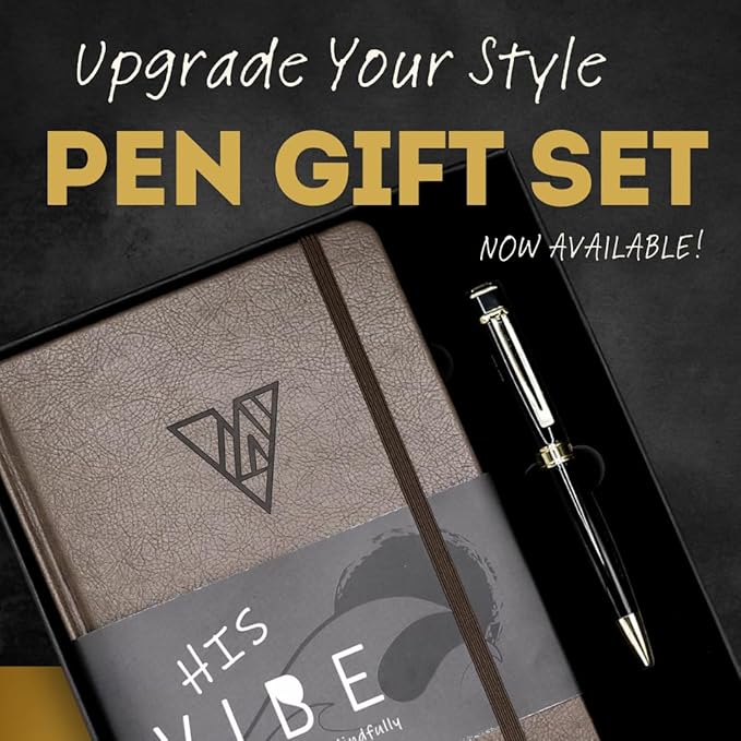 The Vibe Journal 13-Week Guided Mindfulness Journal for Men | Thoughtful Daily Prompts, Practical Exercises, and Habit-Building Tools | A5 Size | Premium Self-Care and Writing Gift