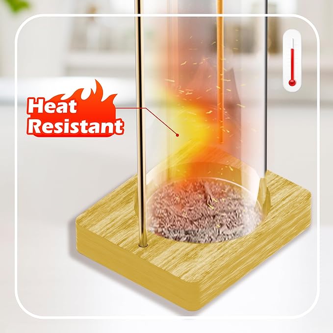 Incense Holder for Sticks, Insence-Stick Holder, Anti-Ash Flying No Mess Incense Burner, Incense Stick Holder with Glass Ash Catcher, for Yoga Spa Meditation Home Decor(2 Pack)