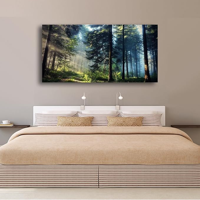 Tree Wall Art Canvas-Beautiful Landscape Wall Art for Living Room,Bedroom and Office-Large Tree Pictures Wall Decor 28x57 Inches-Vibrant and Colorful Wall Painting-Artwork for Walls and Home Decor